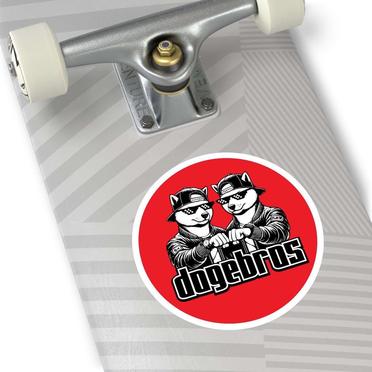 DOGEBROS "COOL ROUND" Stickers | Fun Laptop Decals, Unique Party Favors, Trendy Car Stickers, Gift for Dog Lovers