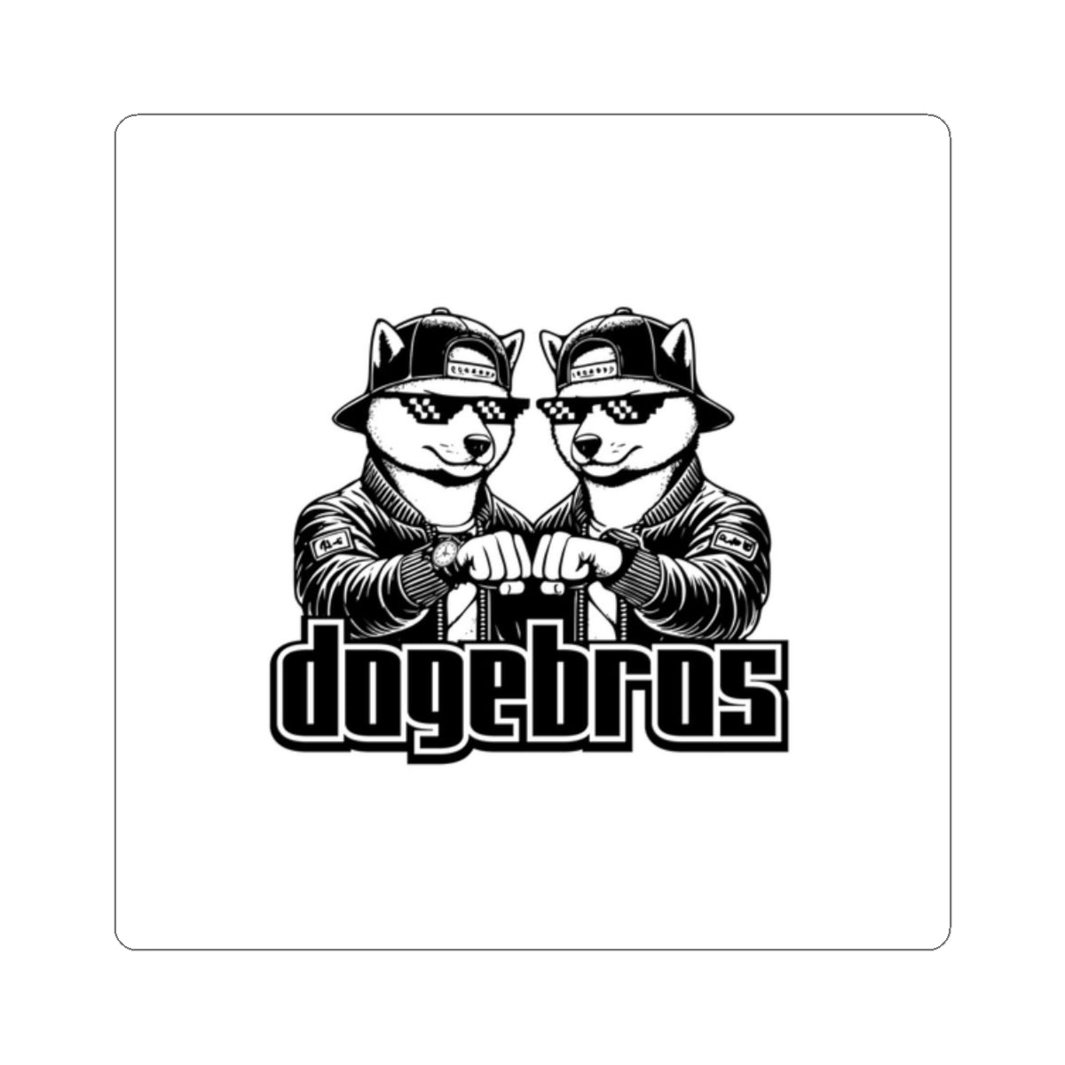 DOGEBROS "ORIGINAL" Stickers | Fun Laptop Decals, Quirky Wall Art, Unique Gifts, Custom Stickers, Trendy Accessories
