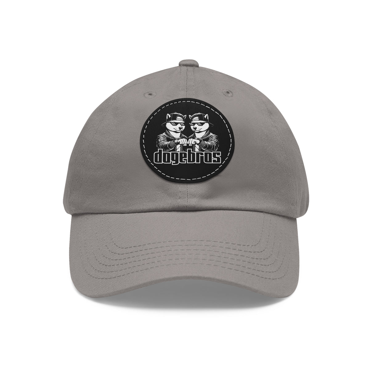 DOGEBROS Stylish Hat with Leather Patch, Casual Cap, Unique Gift for Dads, Trendy Accessories, Perfect for Everyday Wear or Special Occasions