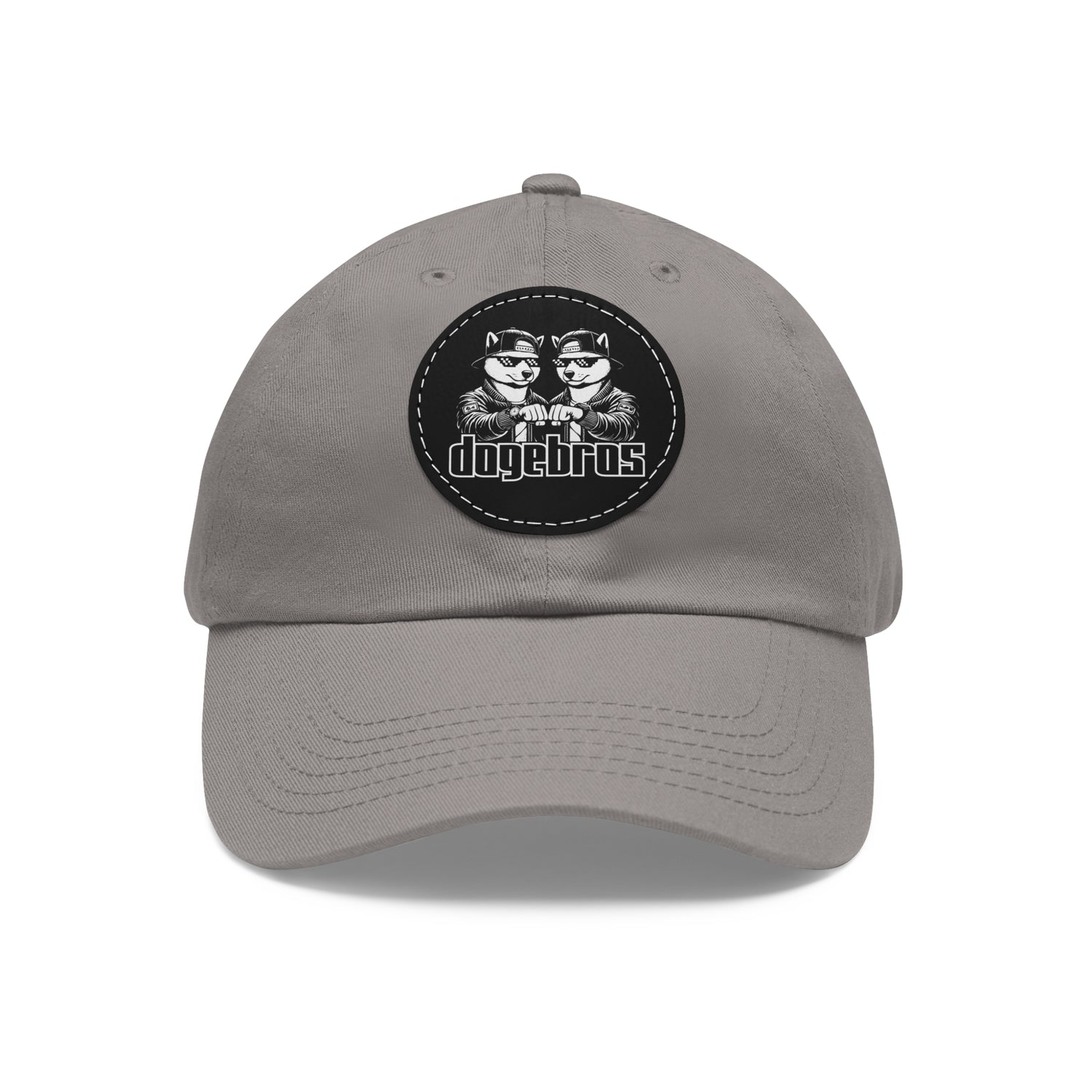 DOGEBROS Stylish Hat with Leather Patch, Casual Cap, Unique Gift for Dads, Trendy Accessories, Perfect for Everyday Wear or Special Occasions