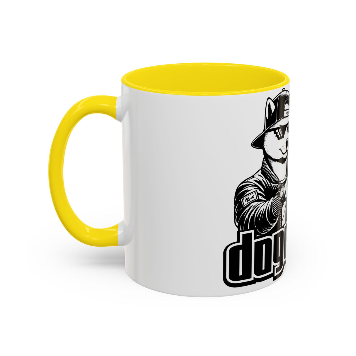 DOGEBROS Coffee Mug, Funny Dog Mug, Gift for Dog Lovers, Unique Cat Mug, Cool Pet Lover Cup, Black Handle Ceramic Mug