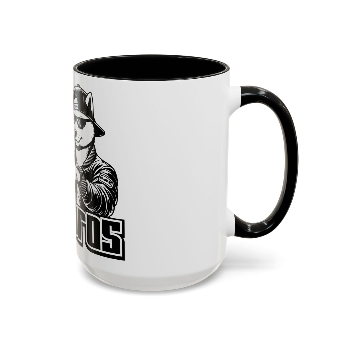 DOGEBROS Coffee Mug, Funny Dog Mug, Gift for Dog Lovers, Unique Cat Mug, Cool Pet Lover Cup, Black Handle Ceramic Mug