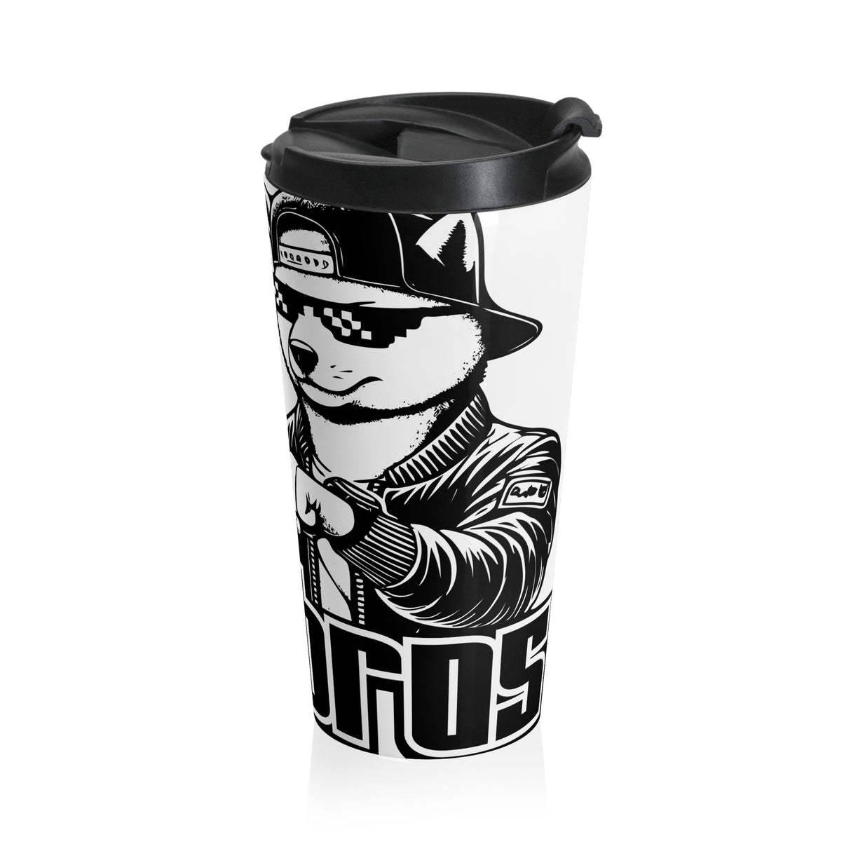 DOGEBROS Stylish Stainless Steel Travel Mug with Cool Animal Design, Perfect for Gifts, Camping, Coffee Lovers, Road Trips, and Everyday Use