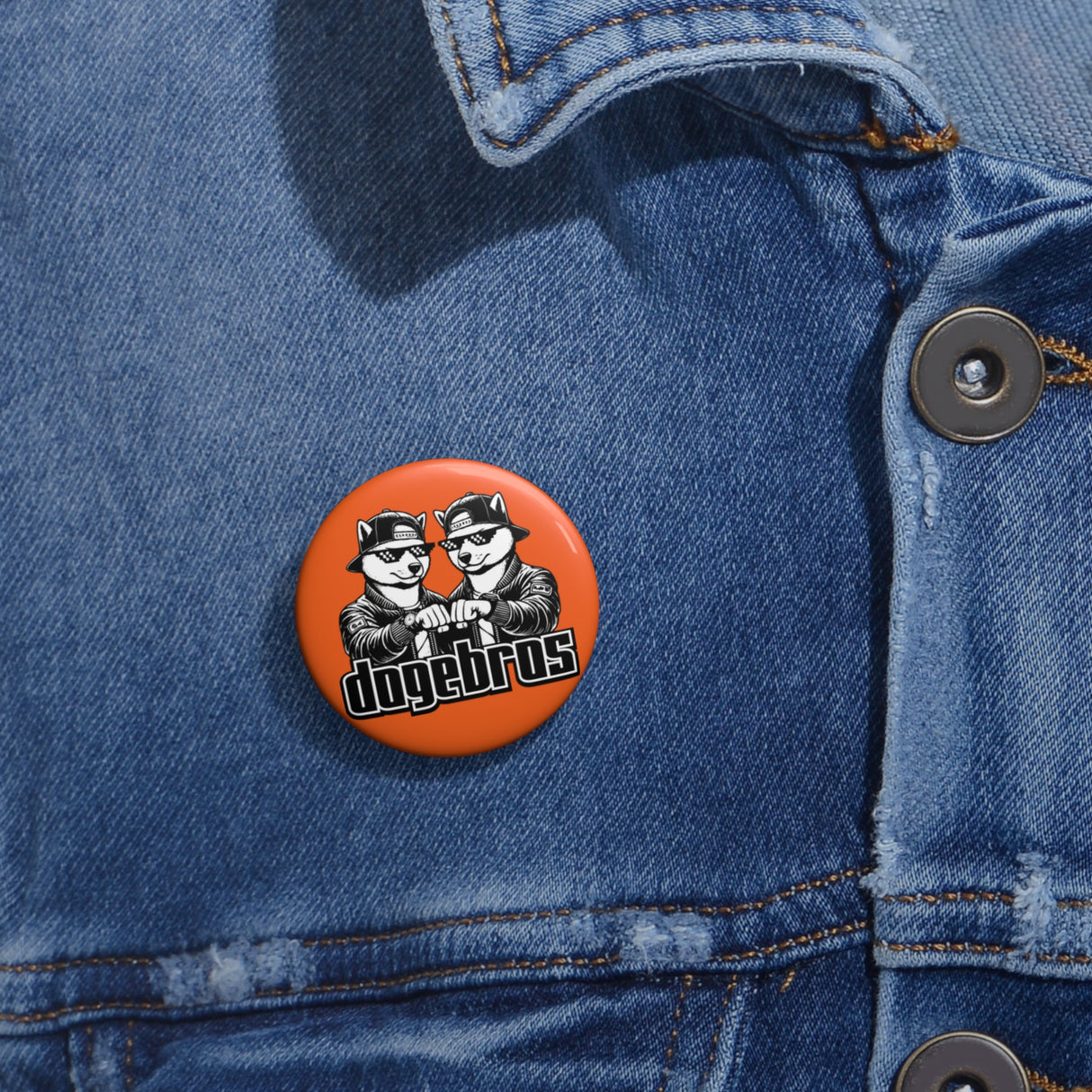 DOGEBROS Pin Buttons, Fun Badges for Gifts, Stylish Friends Accessories, Collectible Pins, Unique Party Favors - ORANGE