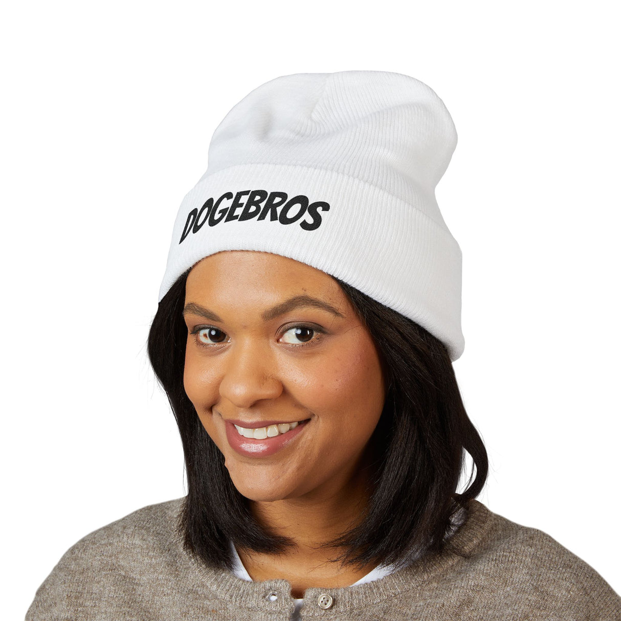 DOGEBROS Stylish Embroidered Beanie for Trendsetters, Cozy Winter Hat, Perfect Gift for DOGEBROS Fans, Unique Fashion Accessory, Unisex Headwear