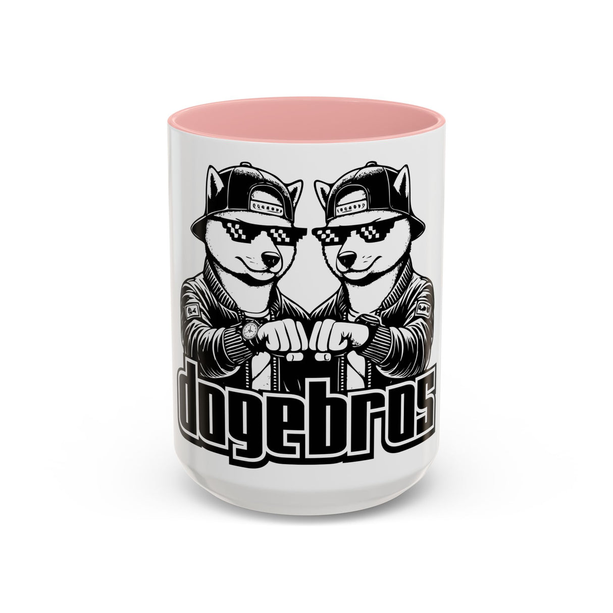 DOGEBROS Coffee Mug, Funny Dog Mug, Gift for Dog Lovers, Unique Cat Mug, Cool Pet Lover Cup, Black Handle Ceramic Mug