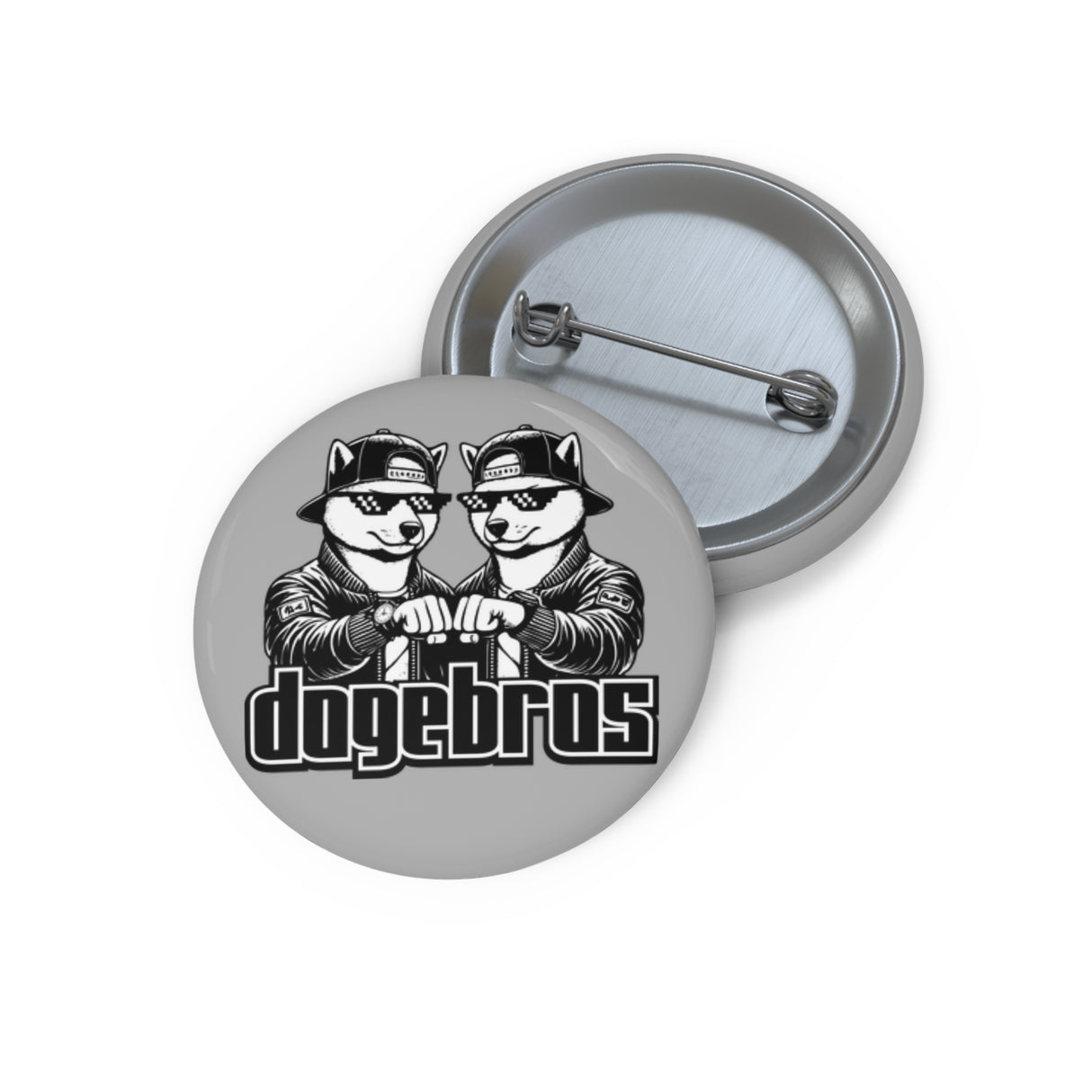 DOGEBROS Pin Buttons, Fun Badges for Gifts, Stylish Friends Accessories, Collectible Pins, Unique Party Favors - LIGHT GREY