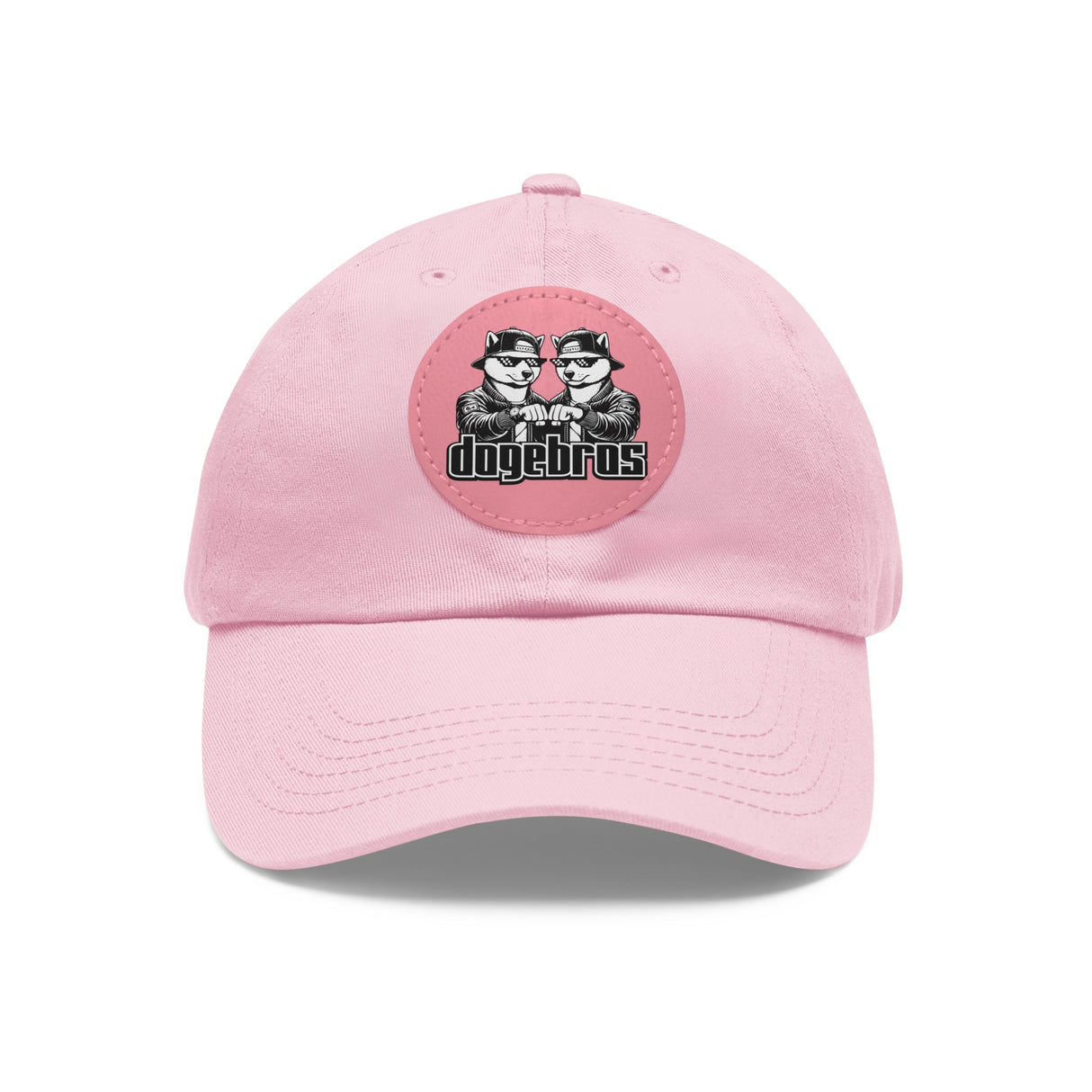 DOGEBROS Stylish Hat with Leather Patch, Casual Cap, Unique Gift for Dads, Trendy Accessories, Perfect for Everyday Wear or Special Occasions