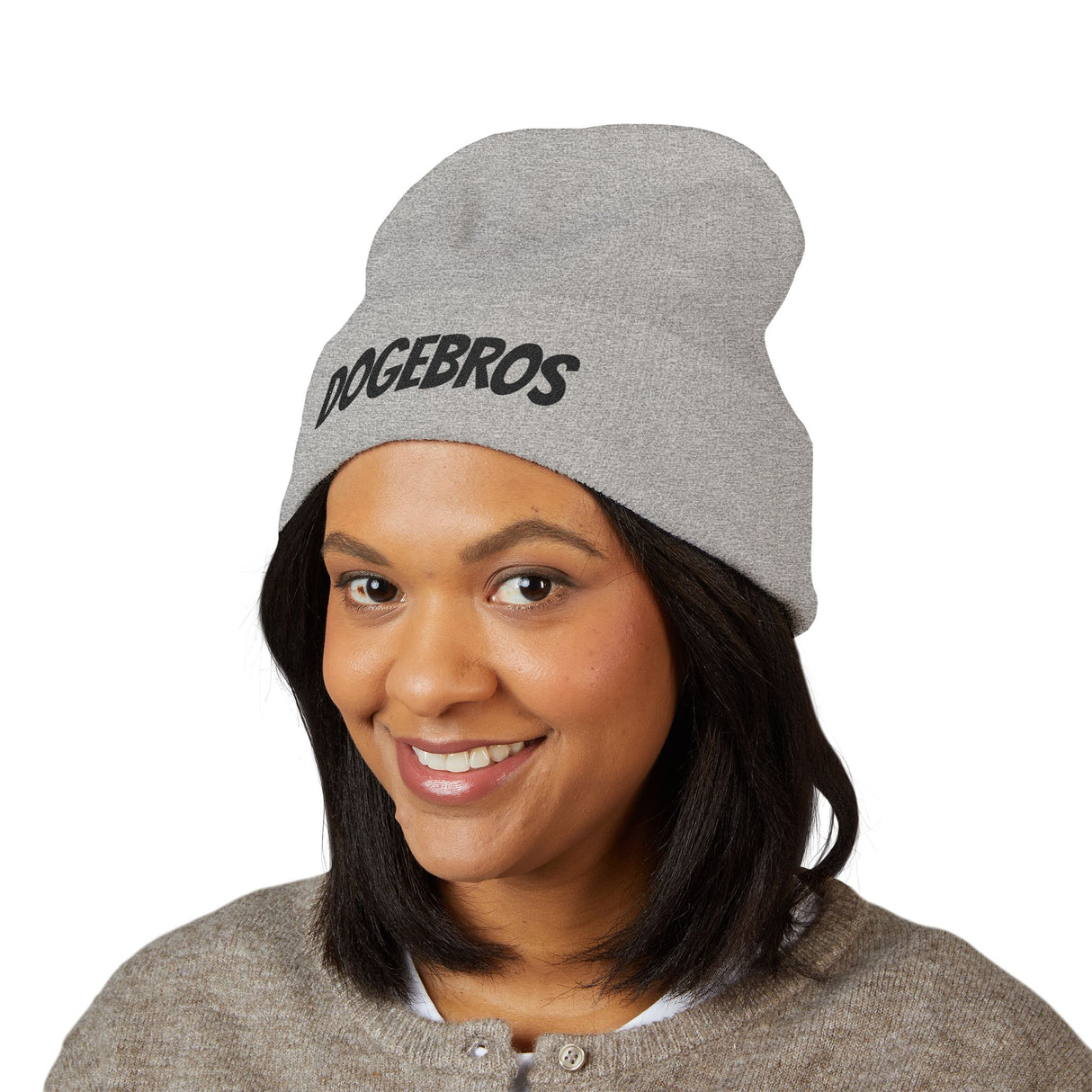 DOGEBROS Stylish Embroidered Beanie for Trendsetters, Cozy Winter Hat, Perfect Gift for DOGEBROS Fans, Unique Fashion Accessory, Unisex Headwear