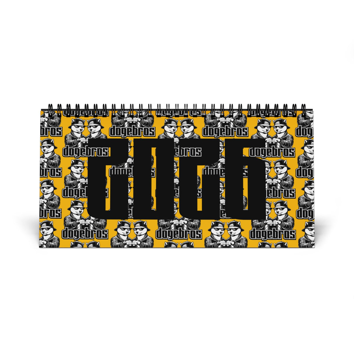 2026 DOGEBROS Desktop Calendar — Spiral-Bound Grid Monthly Planner