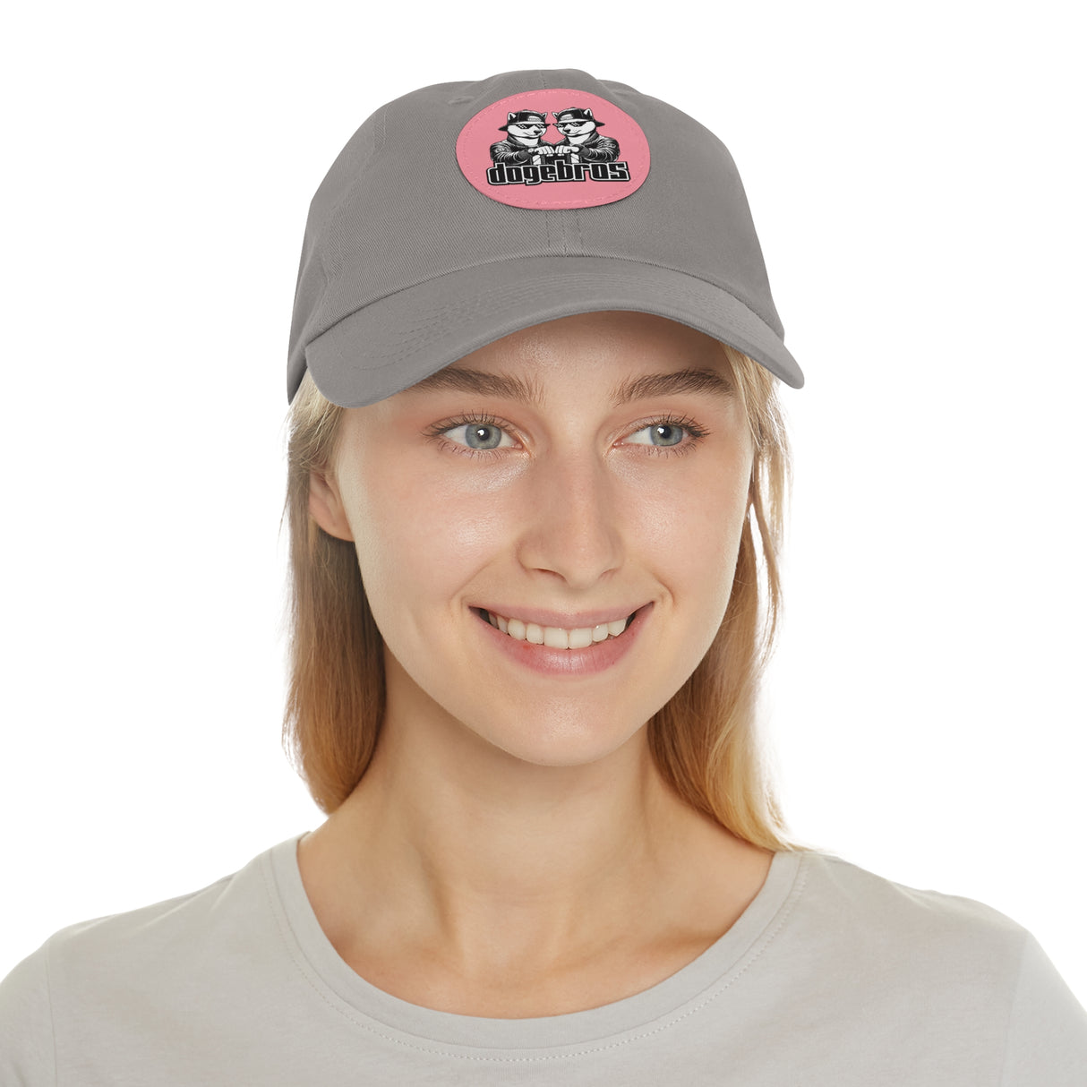 DOGEBROS Stylish Hat with Leather Patch, Casual Cap, Unique Gift for Dads, Trendy Accessories, Perfect for Everyday Wear or Special Occasions