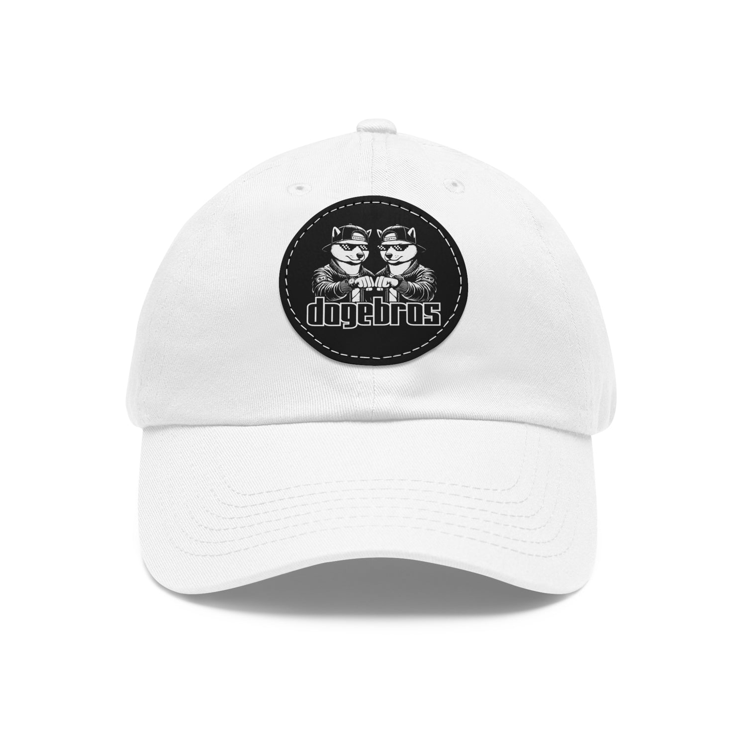 DOGEBROS Stylish Hat with Leather Patch, Casual Cap, Unique Gift for Dads, Trendy Accessories, Perfect for Everyday Wear or Special Occasions