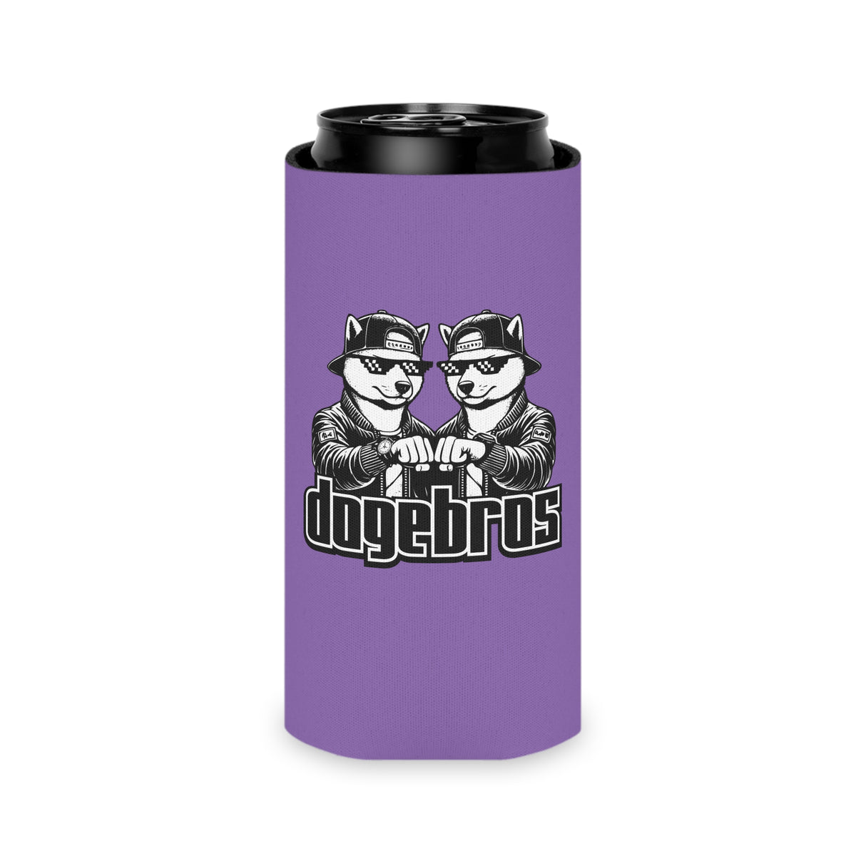 DOGEBROS Funny Can Cooler, Dog-Themed Party Favors, Perfect for BBQs, Tailgates, Gifts for Dog Lovers, Unique Drink Holder - LIGHT PURPLE