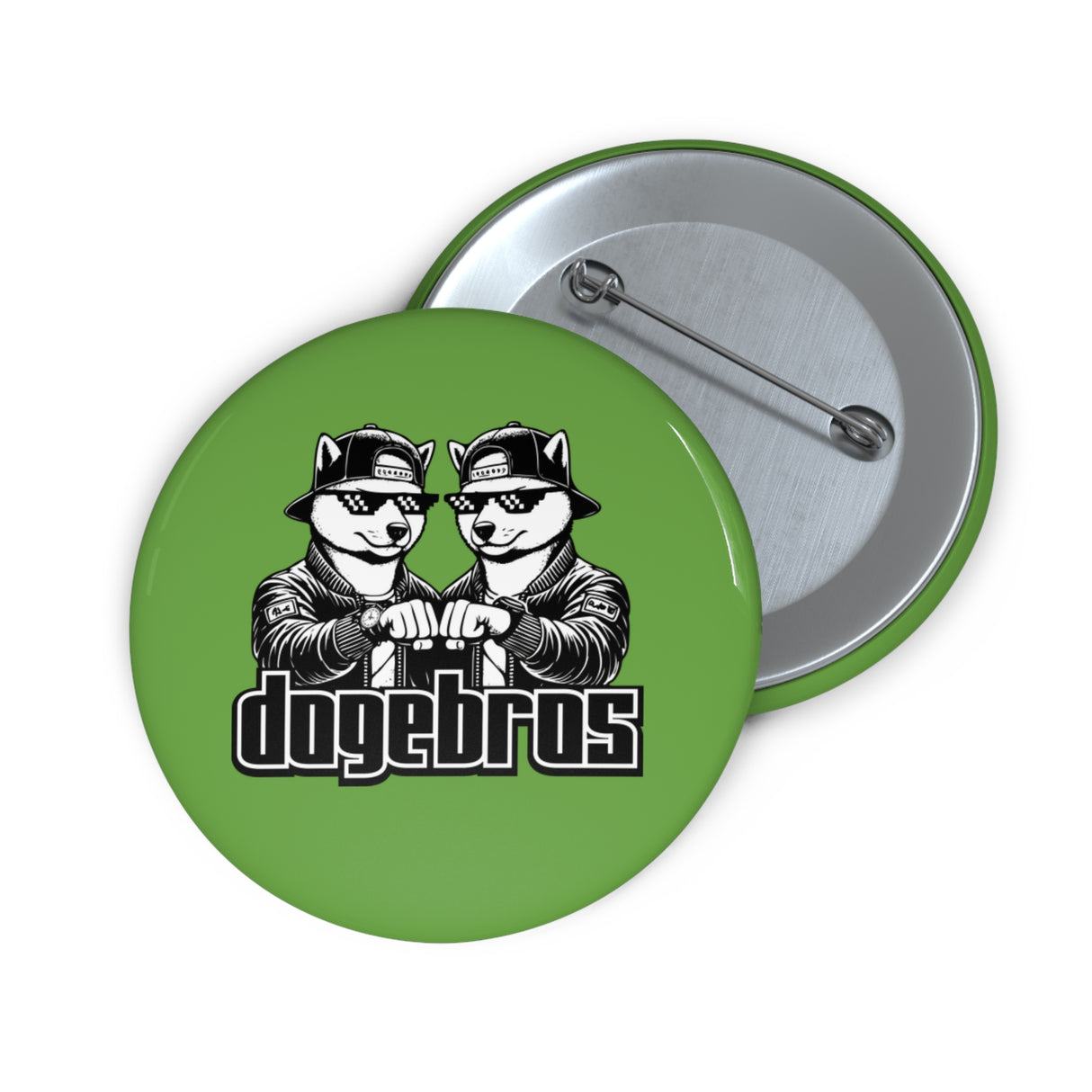 DOGEBROS Pin Buttons, Fun Badges for Gifts, Stylish Friends Accessories, Collectible Pins, Unique Party Favors - GREEN