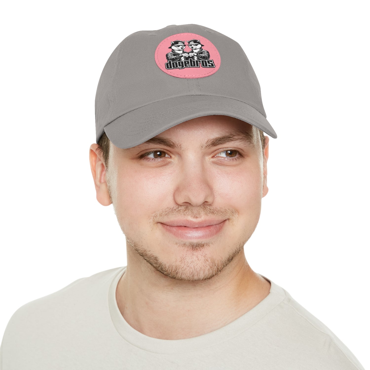 DOGEBROS Stylish Hat with Leather Patch, Casual Cap, Unique Gift for Dads, Trendy Accessories, Perfect for Everyday Wear or Special Occasions