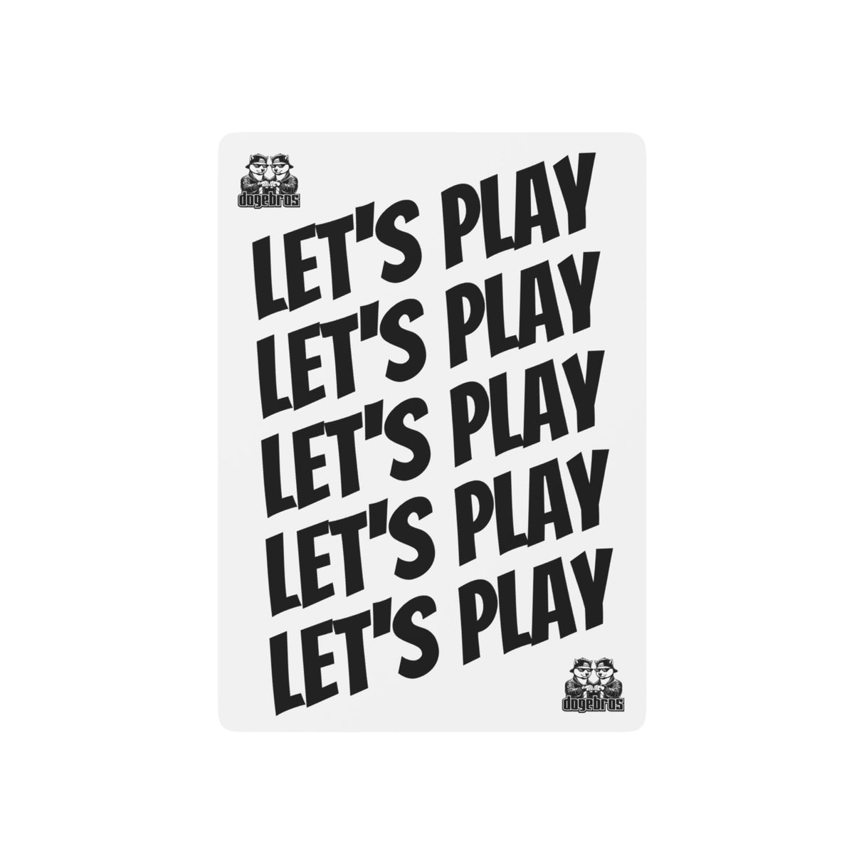 DOGEBROS "LET'S PLAY" Poker Playing Cards | Stylish Deck for Game Night, Perfect Gift for Gamers, Poker Tournament, Fun Gatherings, Let's Play Design