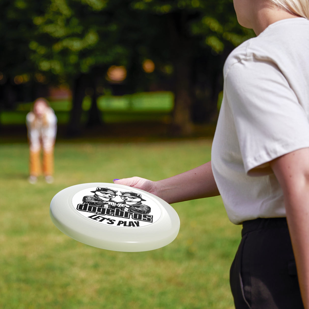 DOGEBROS "LET'S PLAY" Frisbee: Fun Outdoor Games for All, Perfect Gift for Dog Lovers, Summer Parties, Family Gatherings, Play Outdoors