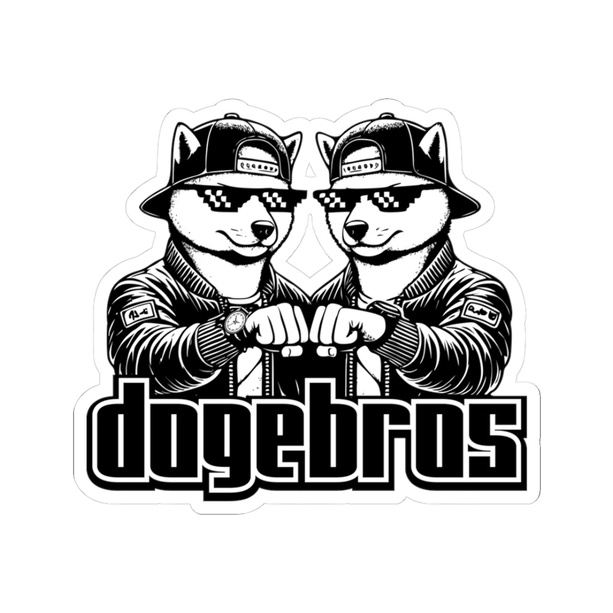 DOGEBROS "COOL" Cut-Out Stickers, Fun Laptop Decals, Vinyl Stickers for Gamers, Sticker Bombing, Gift for Friends