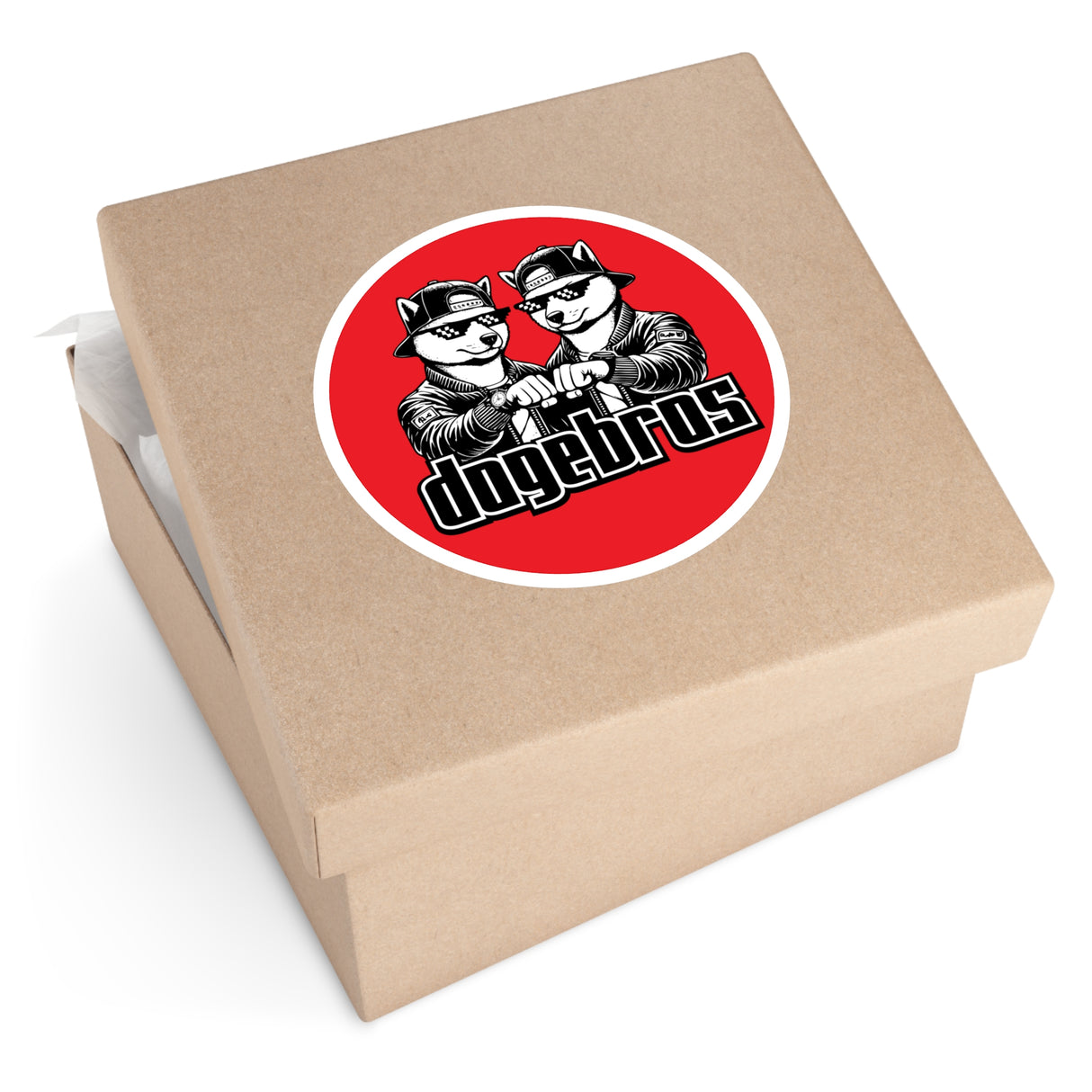 DOGEBROS "COOL ROUND" Stickers | Fun Laptop Decals, Unique Party Favors, Trendy Car Stickers, Gift for Dog Lovers