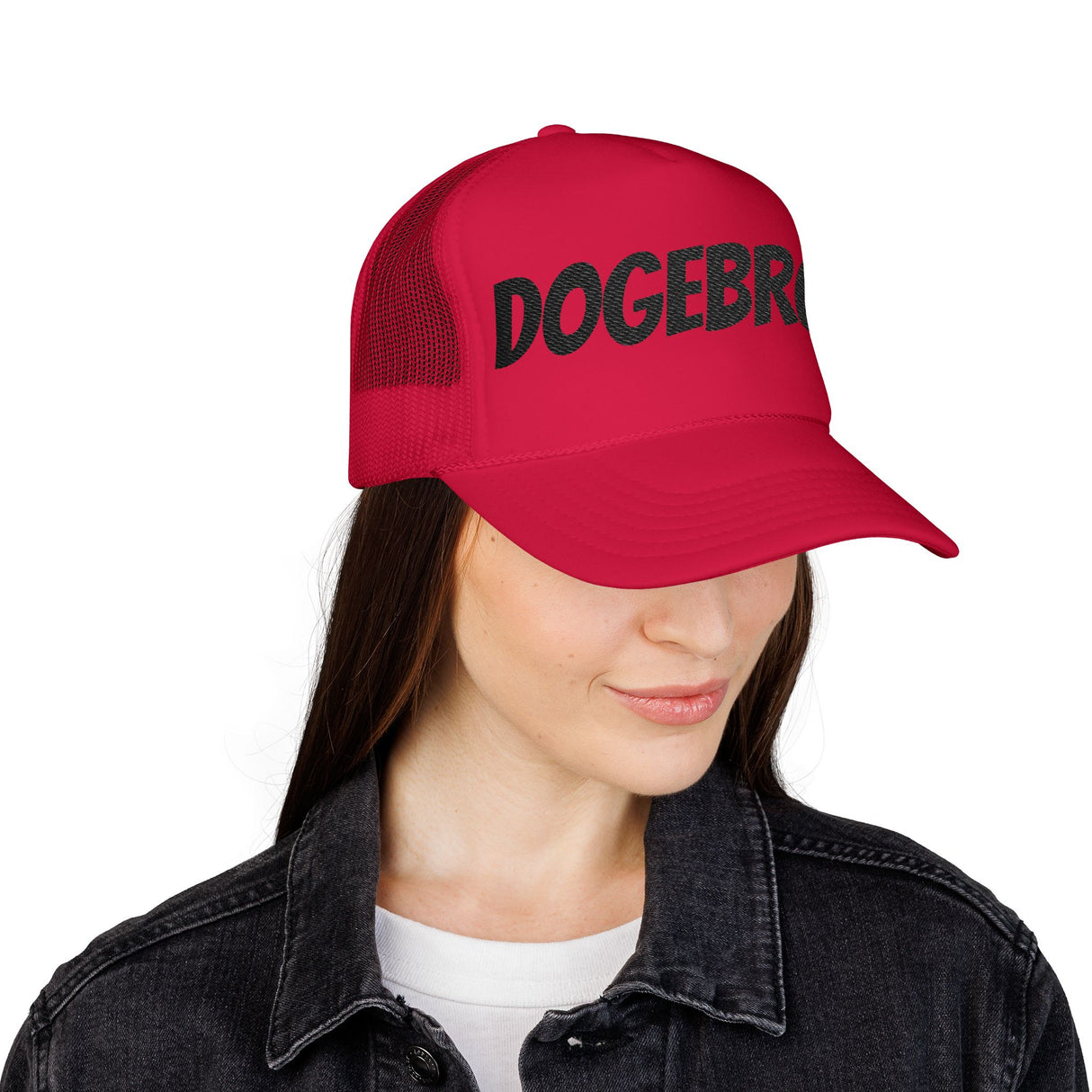 DOGEBROS Trendy Foam Trucker Hat | Stylish Embroidered Dogebros Cap, Summer Accessory, Streetwear Fashion, Gift for Him, Casual Headwear