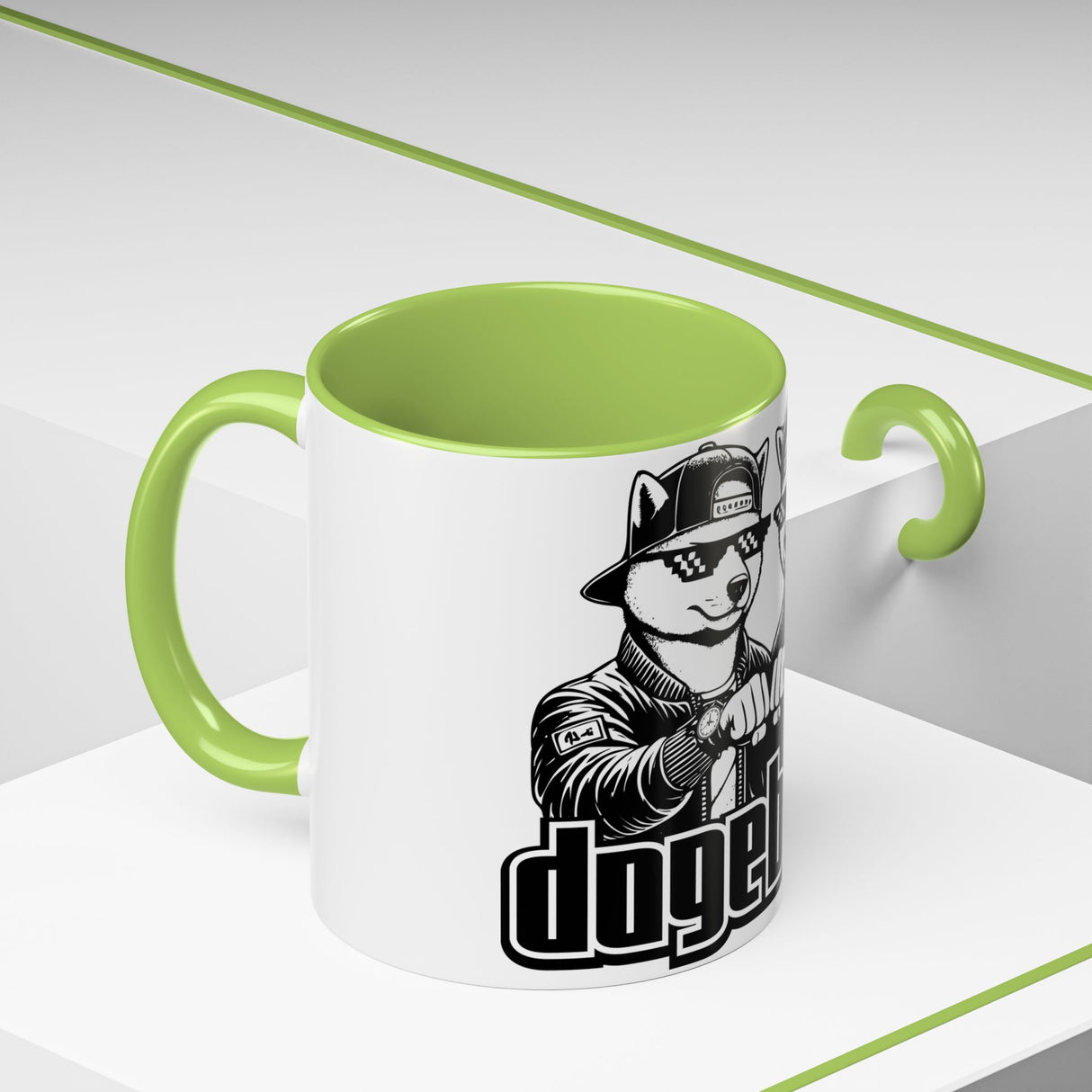 DOGEBROS Coffee Mug, Funny Dog Mug, Gift for Dog Lovers, Unique Cat Mug, Cool Pet Lover Cup, Black Handle Ceramic Mug