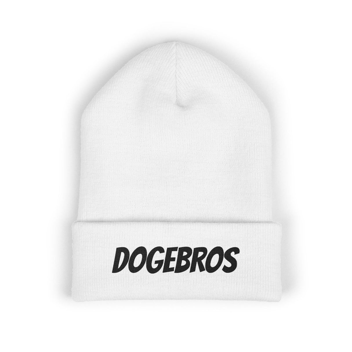 DOGEBROS Stylish Embroidered Beanie for Trendsetters, Cozy Winter Hat, Perfect Gift for DOGEBROS Fans, Unique Fashion Accessory, Unisex Headwear