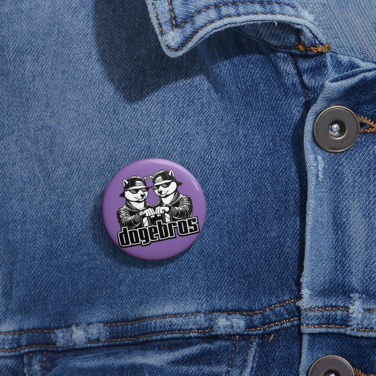 DOGEBROS Pin Buttons, Fun Badges for Gifts, Stylish Friends Accessories, Collectible Pins, Unique Party Favors - LIGHT PURPLE