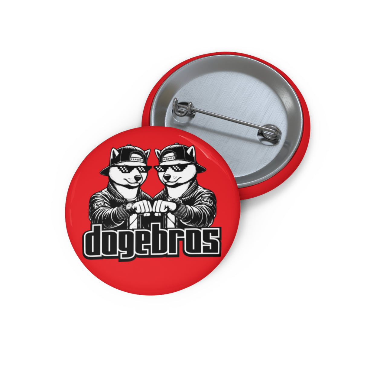 DOGEBROS Pin Buttons, Fun Badges for Gifts, Stylish Friends Accessories, Collectible Pins, Unique Party Favors - RED