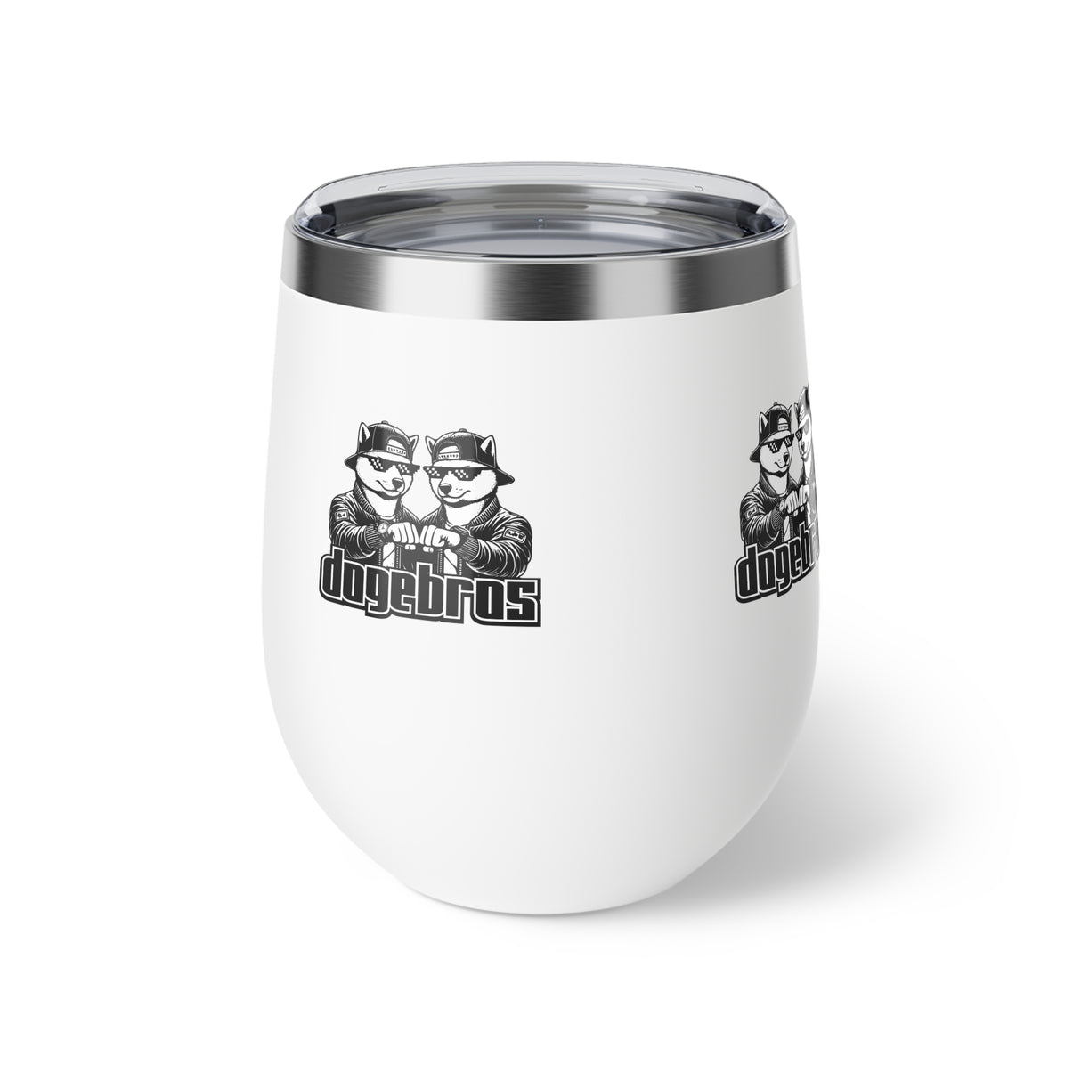 DOGEBROS Copper Insulated Travel Cup, Funny Gift for Friends, Unique Mug for Parties, Stylish Wine Tumbler, Great for Outdoor Adventures