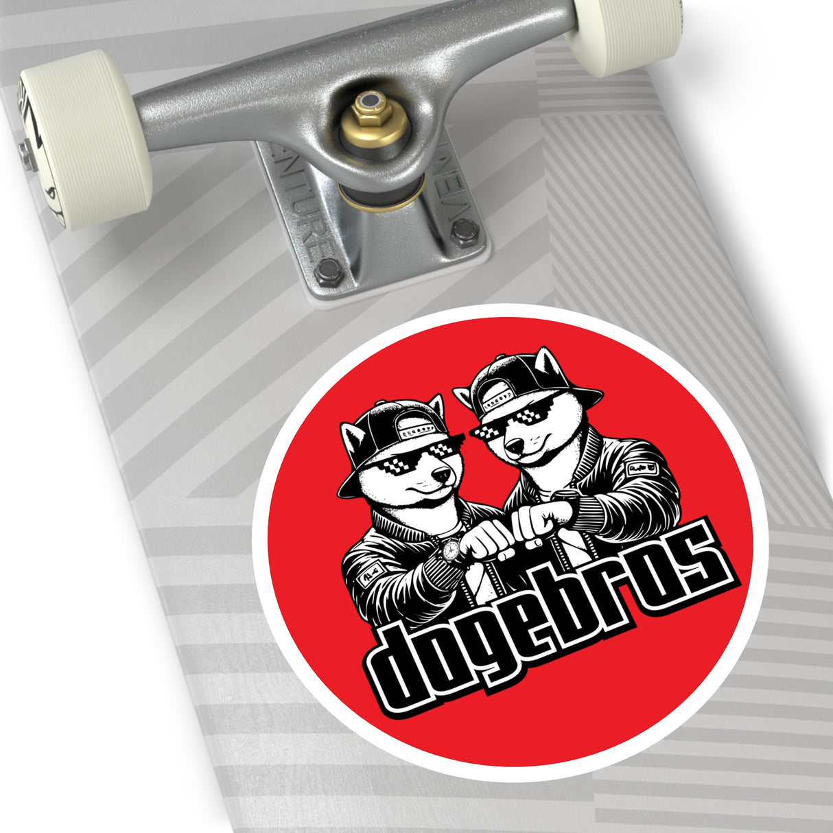 DOGEBROS "COOL ROUND" Stickers | Fun Laptop Decals, Unique Party Favors, Trendy Car Stickers, Gift for Dog Lovers