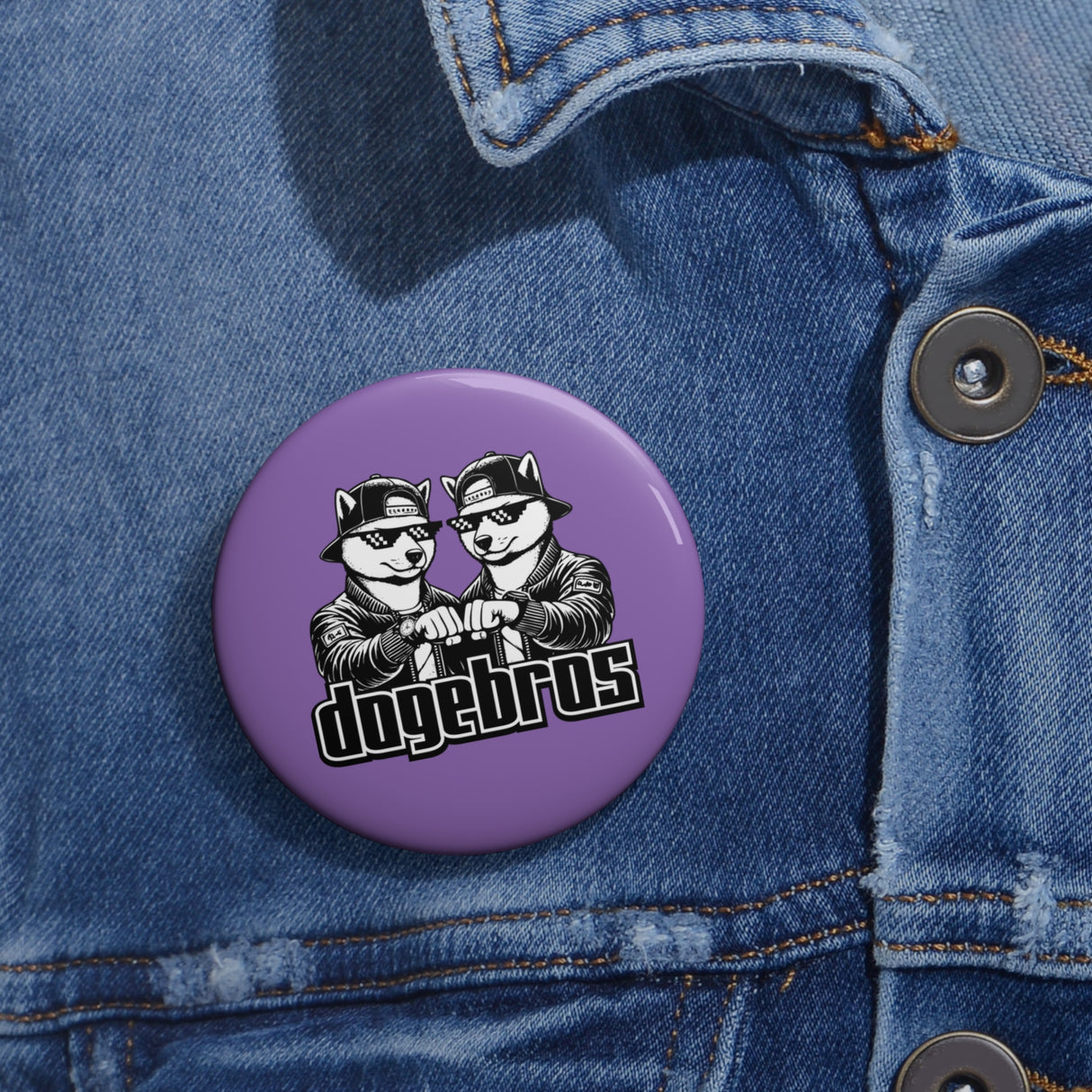 DOGEBROS Pin Buttons, Fun Badges for Gifts, Stylish Friends Accessories, Collectible Pins, Unique Party Favors - LIGHT PURPLE