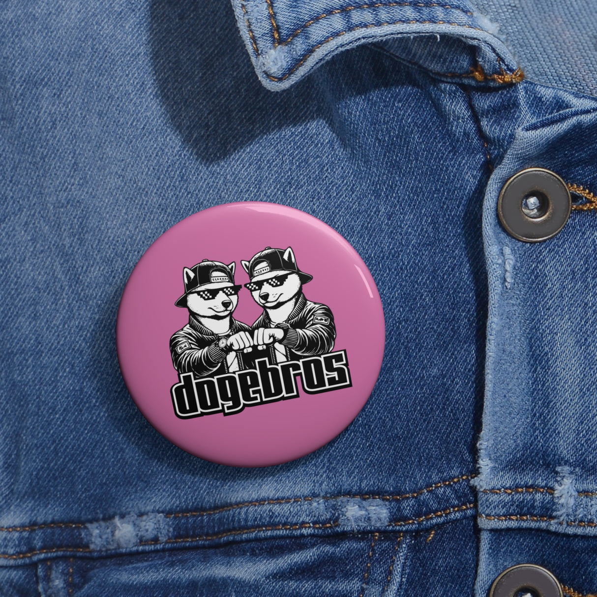 DOGEBROS Pin Buttons, Fun Badges for Gifts, Stylish Friends Accessories, Collectible Pins, Unique Party Favors - LIGHT PINK