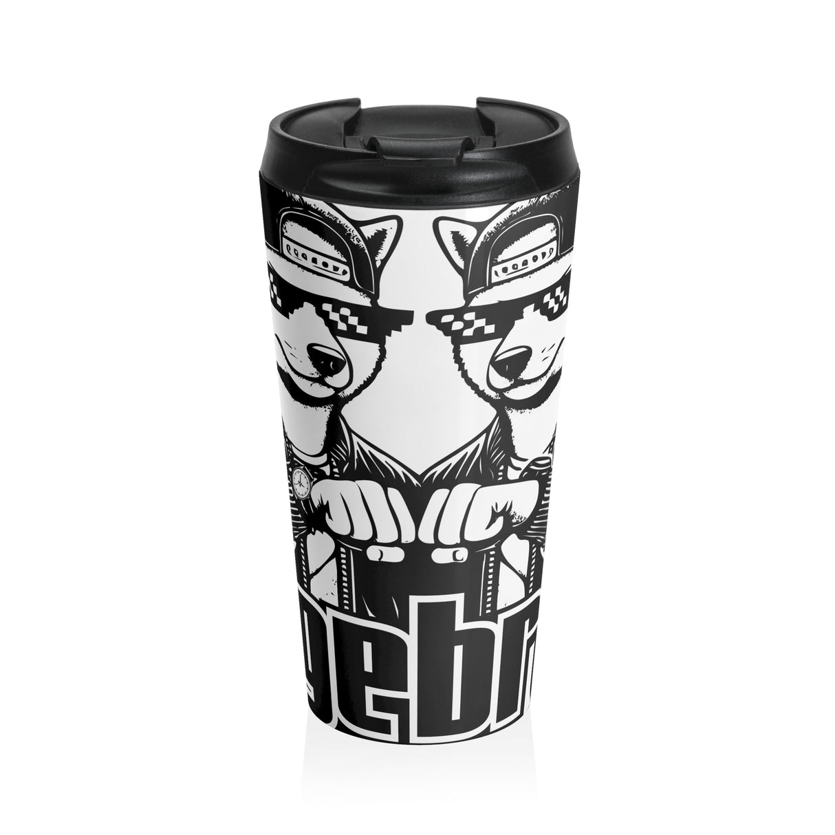 DOGEBROS Stylish Stainless Steel Travel Mug with Cool Animal Design, Perfect for Gifts, Camping, Coffee Lovers, Road Trips, and Everyday Use