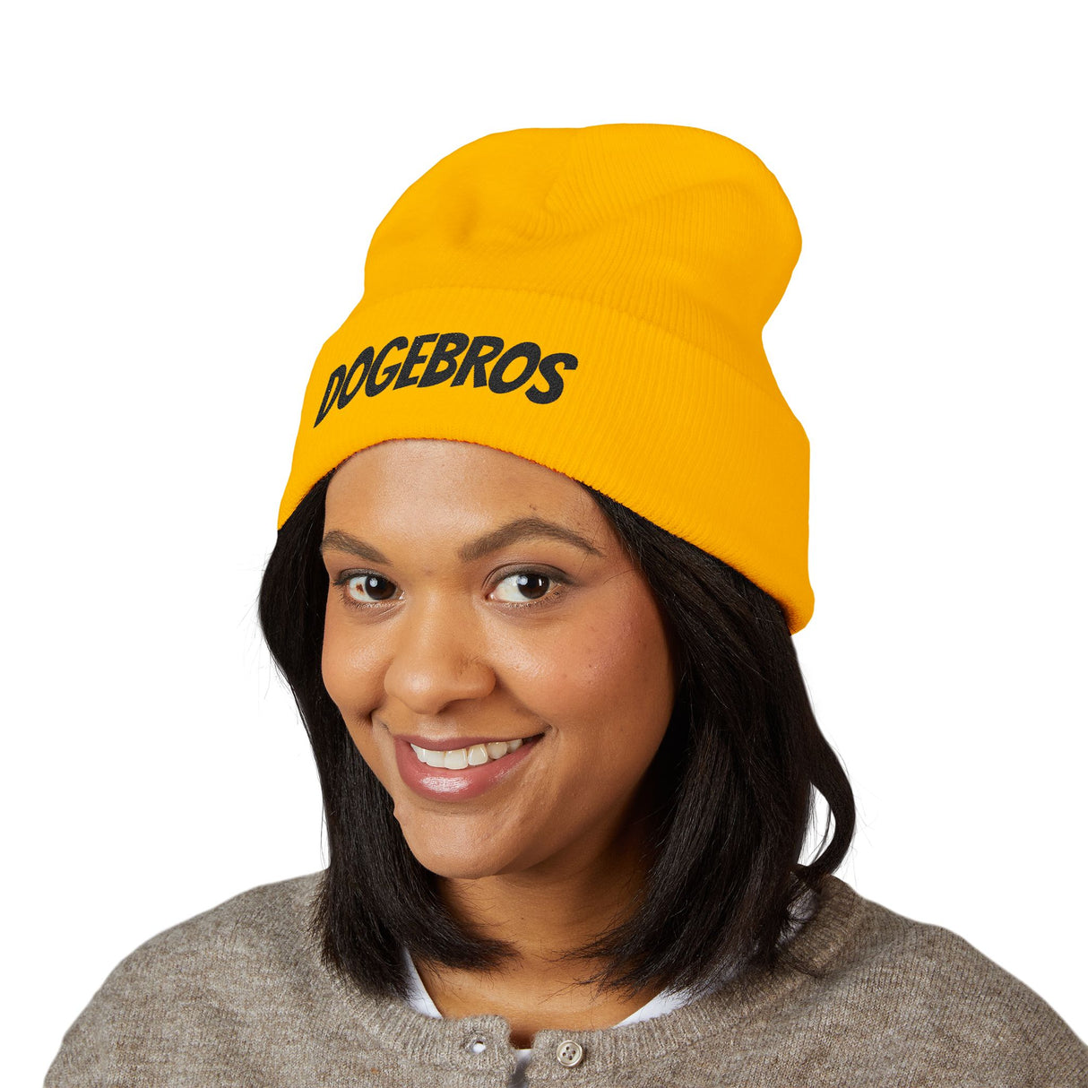 DOGEBROS Stylish Embroidered Beanie for Trendsetters, Cozy Winter Hat, Perfect Gift for DOGEBROS Fans, Unique Fashion Accessory, Unisex Headwear