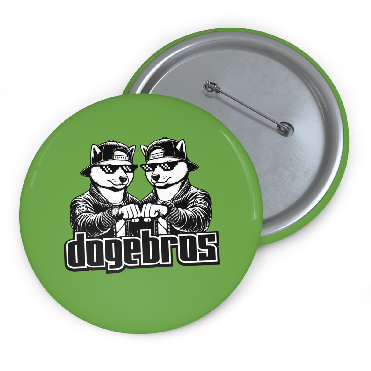 DOGEBROS Pin Buttons, Fun Badges for Gifts, Stylish Friends Accessories, Collectible Pins, Unique Party Favors - GREEN