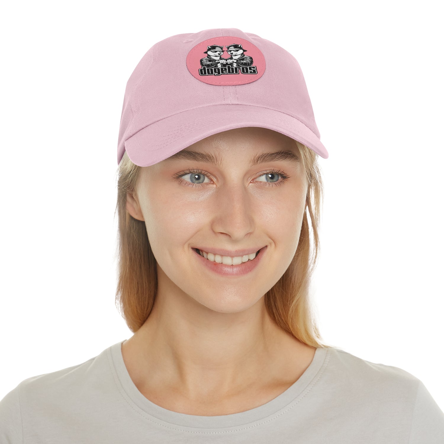 DOGEBROS Stylish Hat with Leather Patch, Casual Cap, Unique Gift for Dads, Trendy Accessories, Perfect for Everyday Wear or Special Occasions