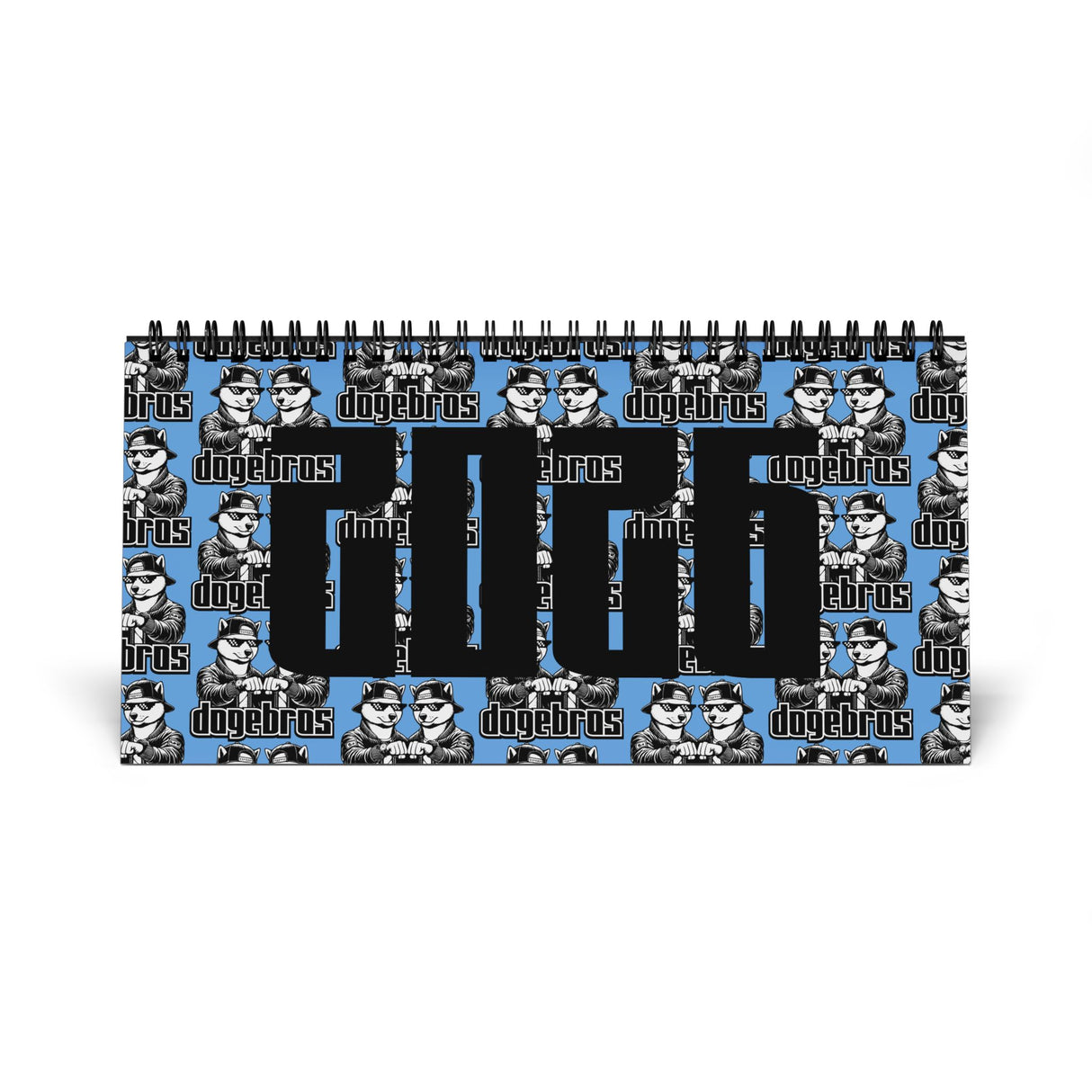 2026 DOGEBROS Desktop Calendar — Spiral-Bound Grid Monthly Planner