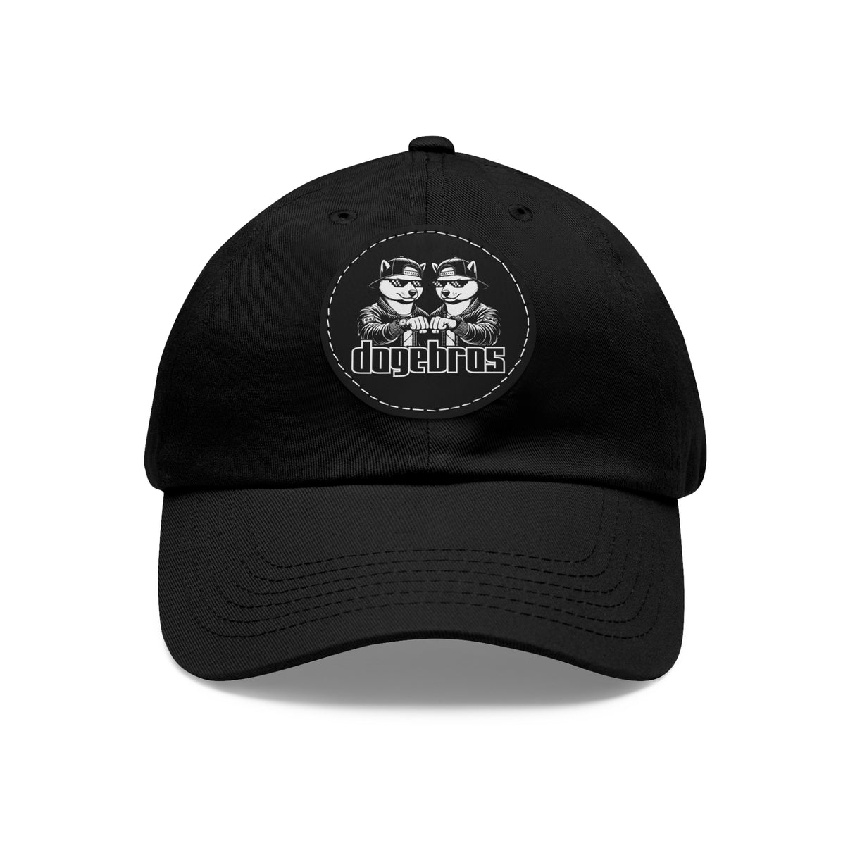 DOGEBROS Stylish Hat with Leather Patch, Casual Cap, Unique Gift for Dads, Trendy Accessories, Perfect for Everyday Wear or Special Occasions