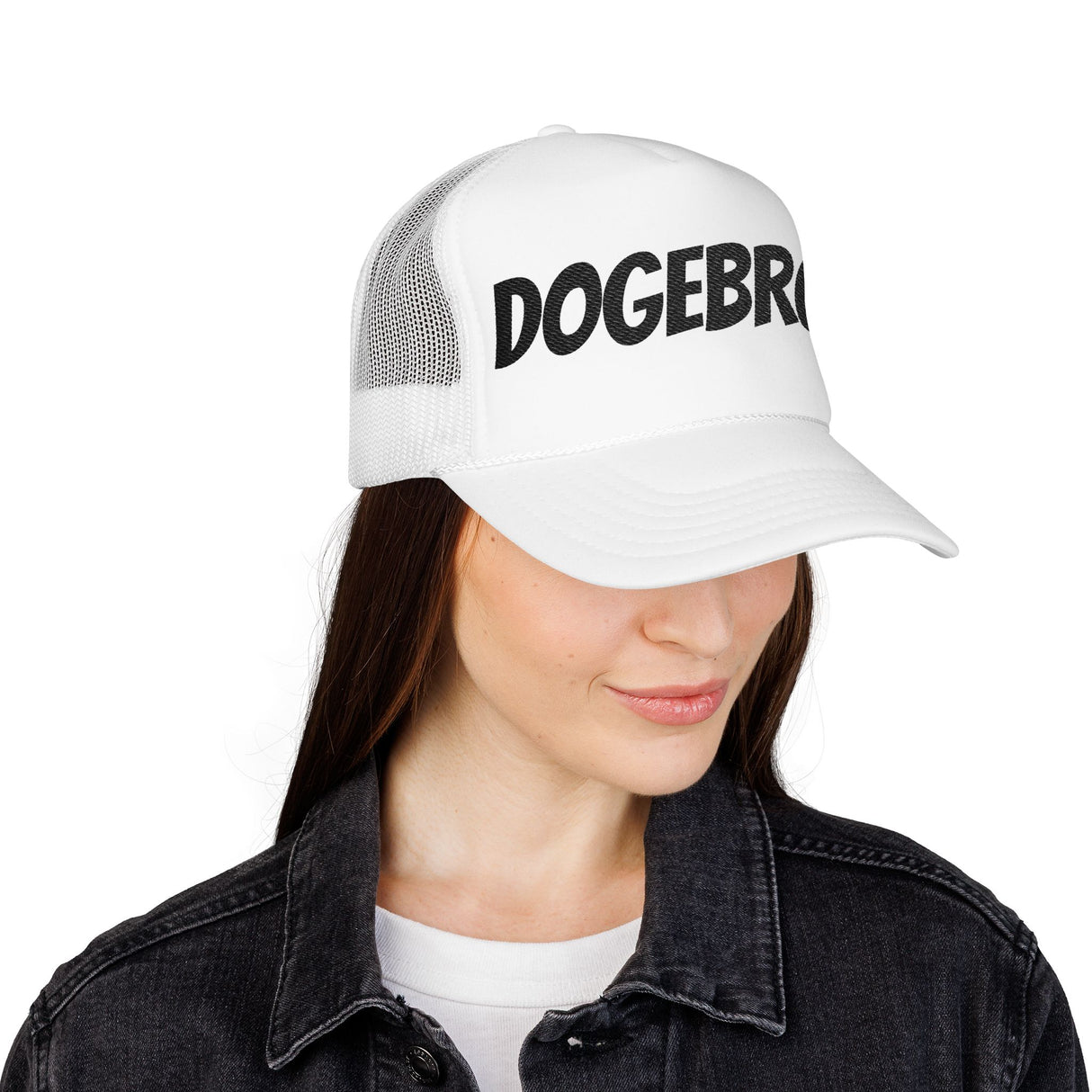 DOGEBROS Trendy Foam Trucker Hat | Stylish Embroidered Dogebros Cap, Summer Accessory, Streetwear Fashion, Gift for Him, Casual Headwear