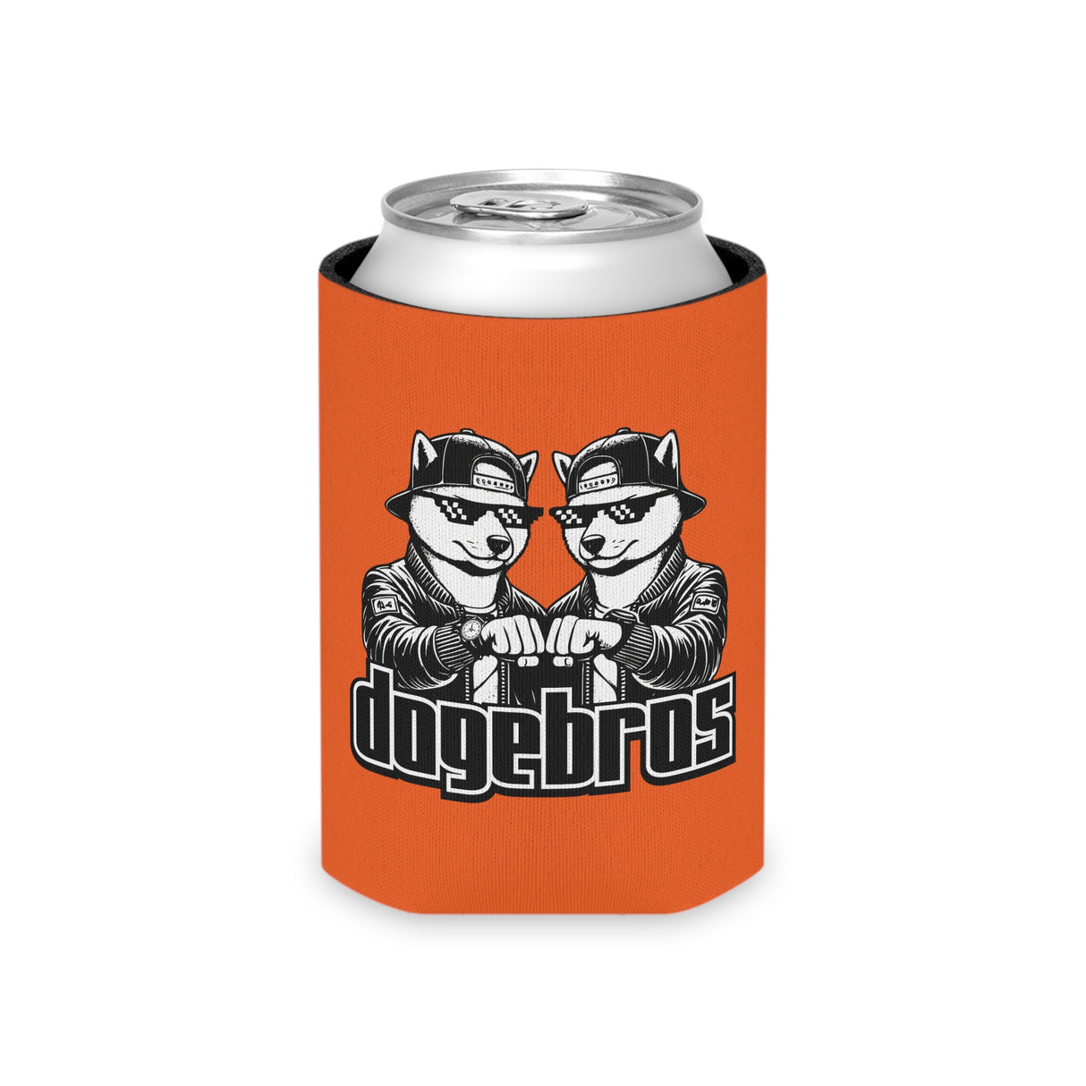 DOGEBROS Funny Can Cooler, Dog-Themed Party Favors, Perfect for BBQs, Tailgates, Gifts for Dog Lovers, Unique Drink Holder - ORANGE
