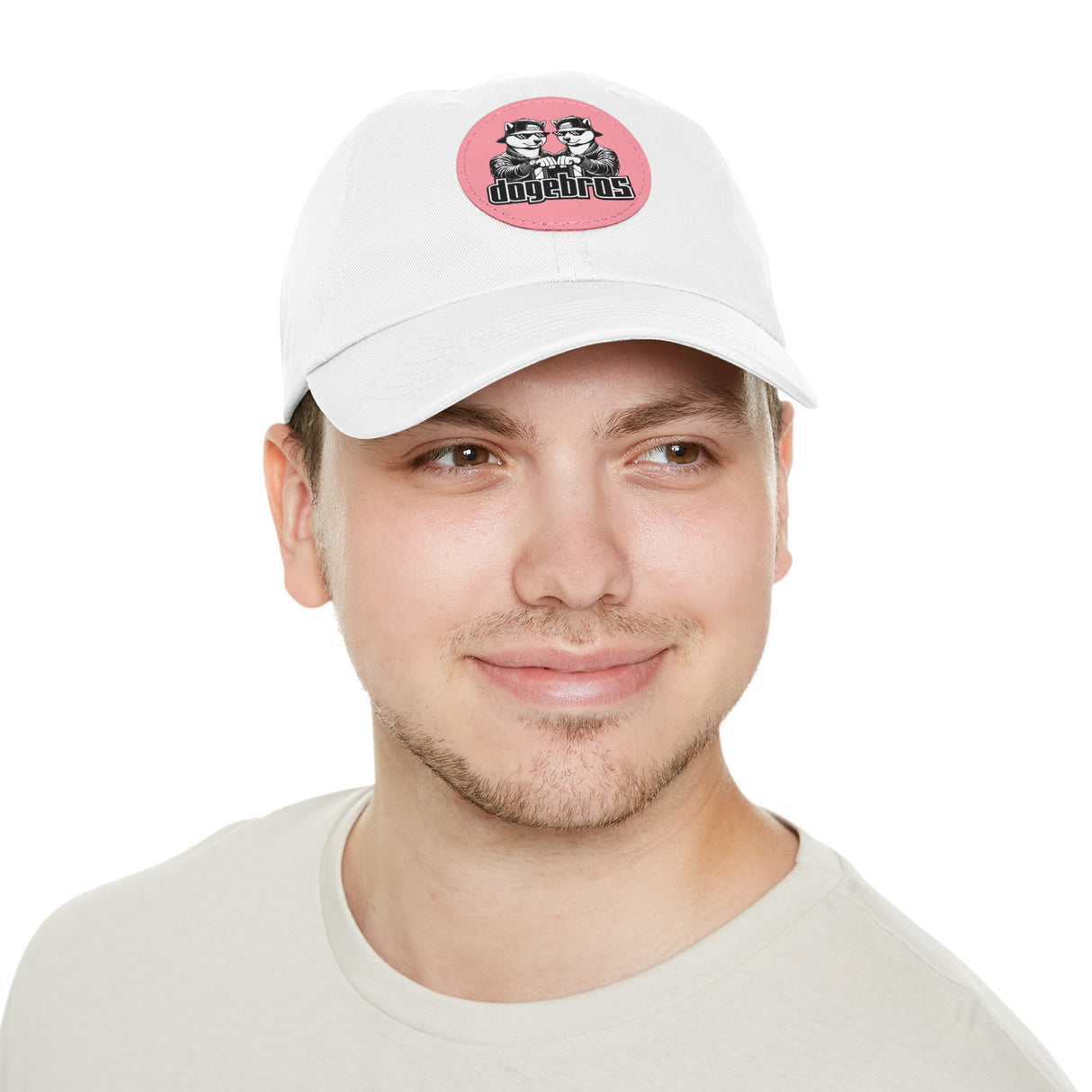 DOGEBROS Stylish Hat with Leather Patch, Casual Cap, Unique Gift for Dads, Trendy Accessories, Perfect for Everyday Wear or Special Occasions