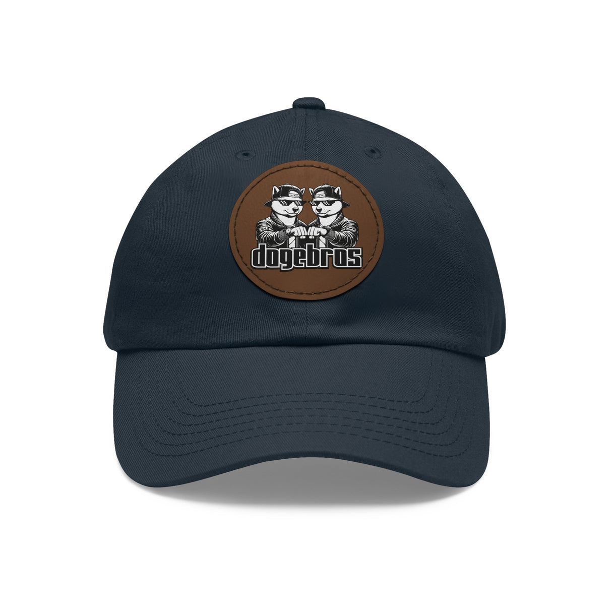DOGEBROS Stylish Hat with Leather Patch, Casual Cap, Unique Gift for Dads, Trendy Accessories, Perfect for Everyday Wear or Special Occasions