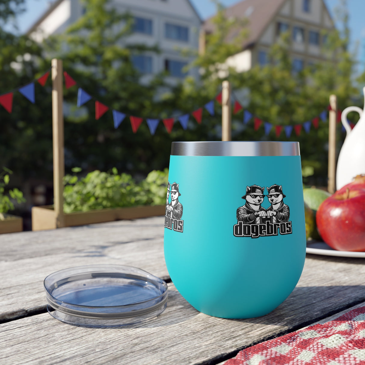 DOGEBROS Copper Insulated Travel Cup, Funny Gift for Friends, Unique Mug for Parties, Stylish Wine Tumbler, Great for Outdoor Adventures