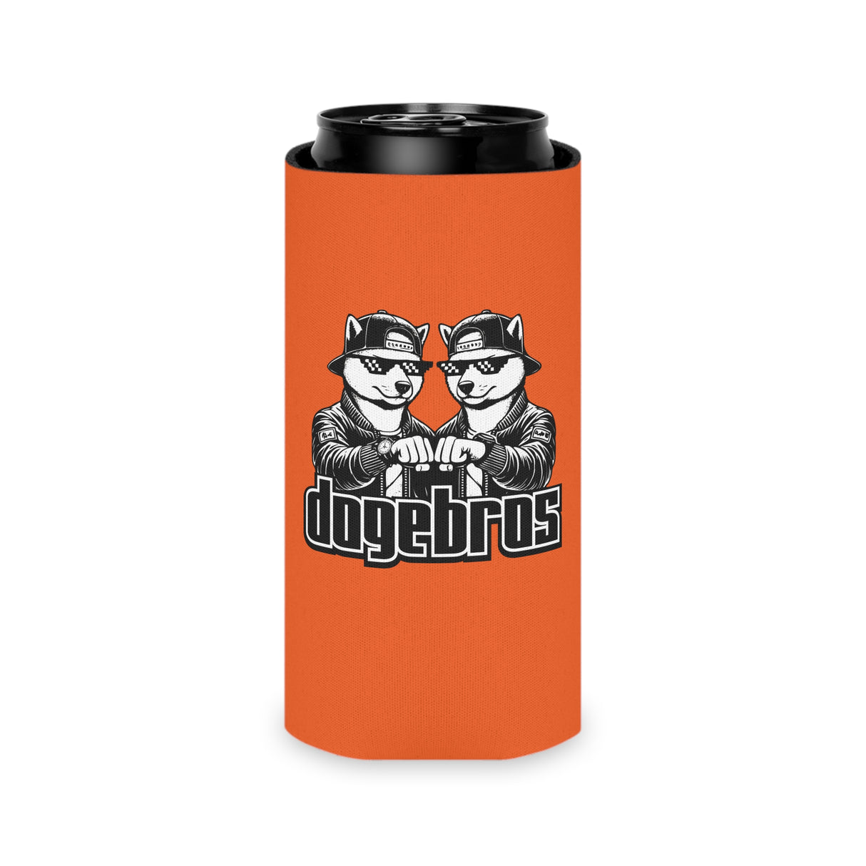 DOGEBROS Funny Can Cooler, Dog-Themed Party Favors, Perfect for BBQs, Tailgates, Gifts for Dog Lovers, Unique Drink Holder - ORANGE