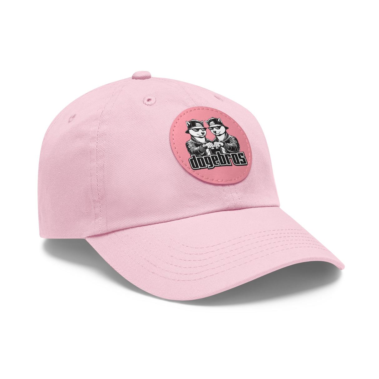 DOGEBROS Stylish Hat with Leather Patch, Casual Cap, Unique Gift for Dads, Trendy Accessories, Perfect for Everyday Wear or Special Occasions
