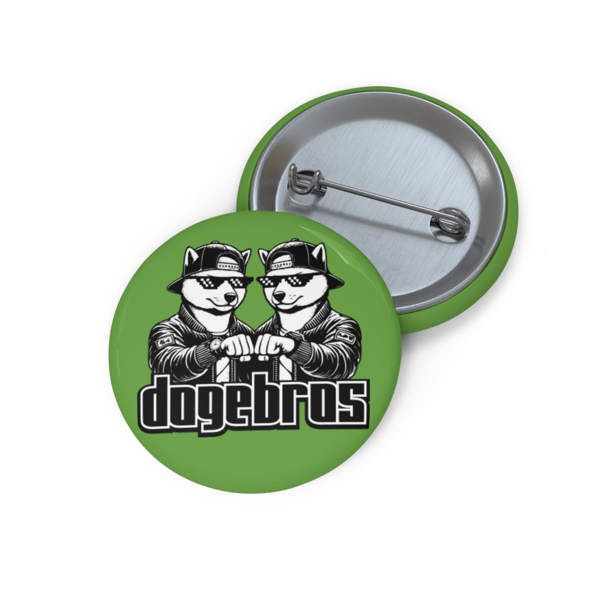 DOGEBROS Pin Buttons, Fun Badges for Gifts, Stylish Friends Accessories, Collectible Pins, Unique Party Favors - GREEN