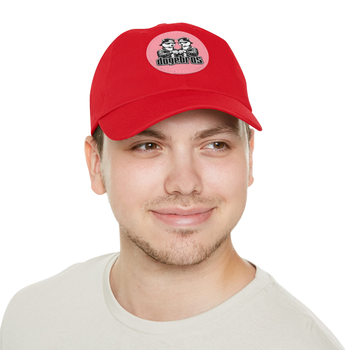 DOGEBROS Stylish Hat with Leather Patch, Casual Cap, Unique Gift for Dads, Trendy Accessories, Perfect for Everyday Wear or Special Occasions