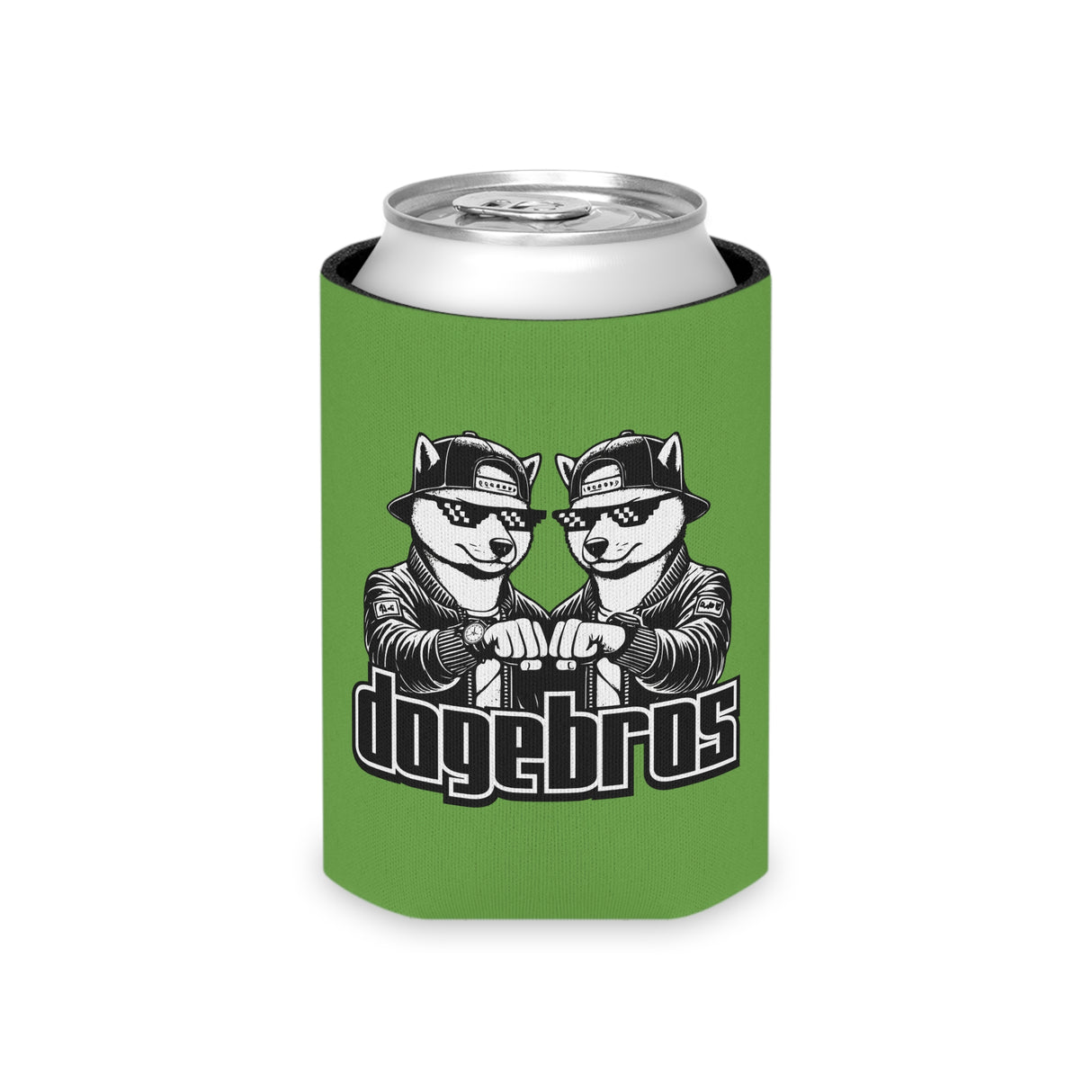 DOGEBROS Funny Can Cooler, Dog-Themed Party Favors, Perfect for BBQs, Tailgates, Gifts for Dog Lovers, Unique Drink Holder - GREEN