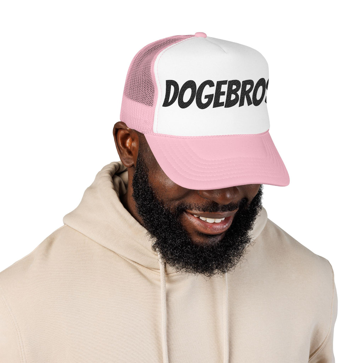 DOGEBROS Trendy Foam Trucker Hat | Stylish Embroidered Dogebros Cap, Summer Accessory, Streetwear Fashion, Gift for Him, Casual Headwear