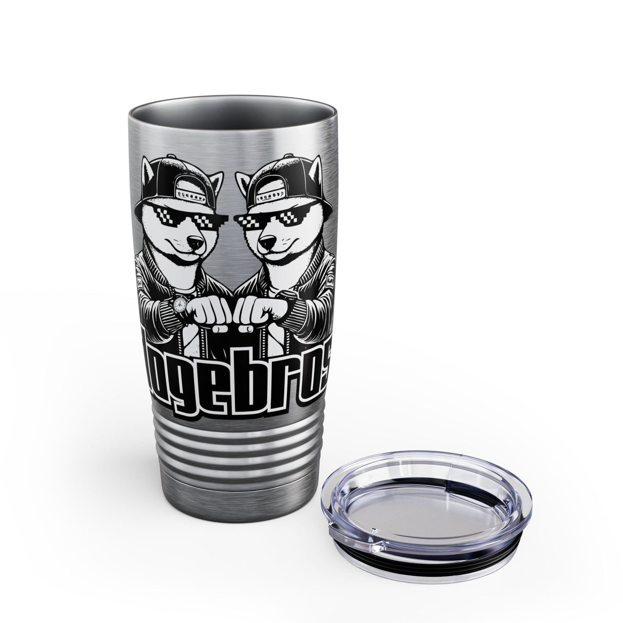 DOGEBROS "COOL" Ringneck Tumbler, 20oz - Perfect Gift for Dog Lovers, Travel Mug, Insulated Drinkware, Unique Coffee Cup, Funny Pet-Themed